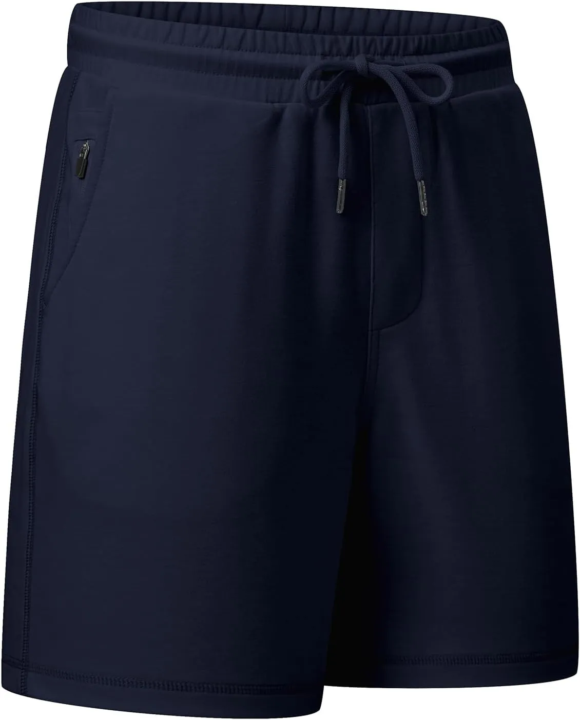 JMIERR Mens Gym Shorts Cotton 7" Running Comfy Workout Shorts Zipper Pocket Sweat Shorts