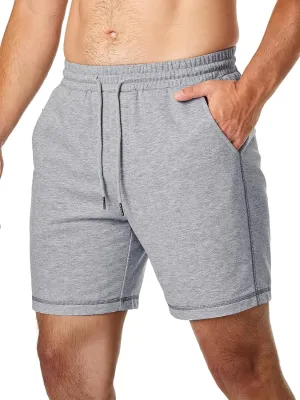 JMIERR Mens Gym Shorts Cotton 7" Running Comfy Workout Shorts Zipper Pocket Sweat Shorts