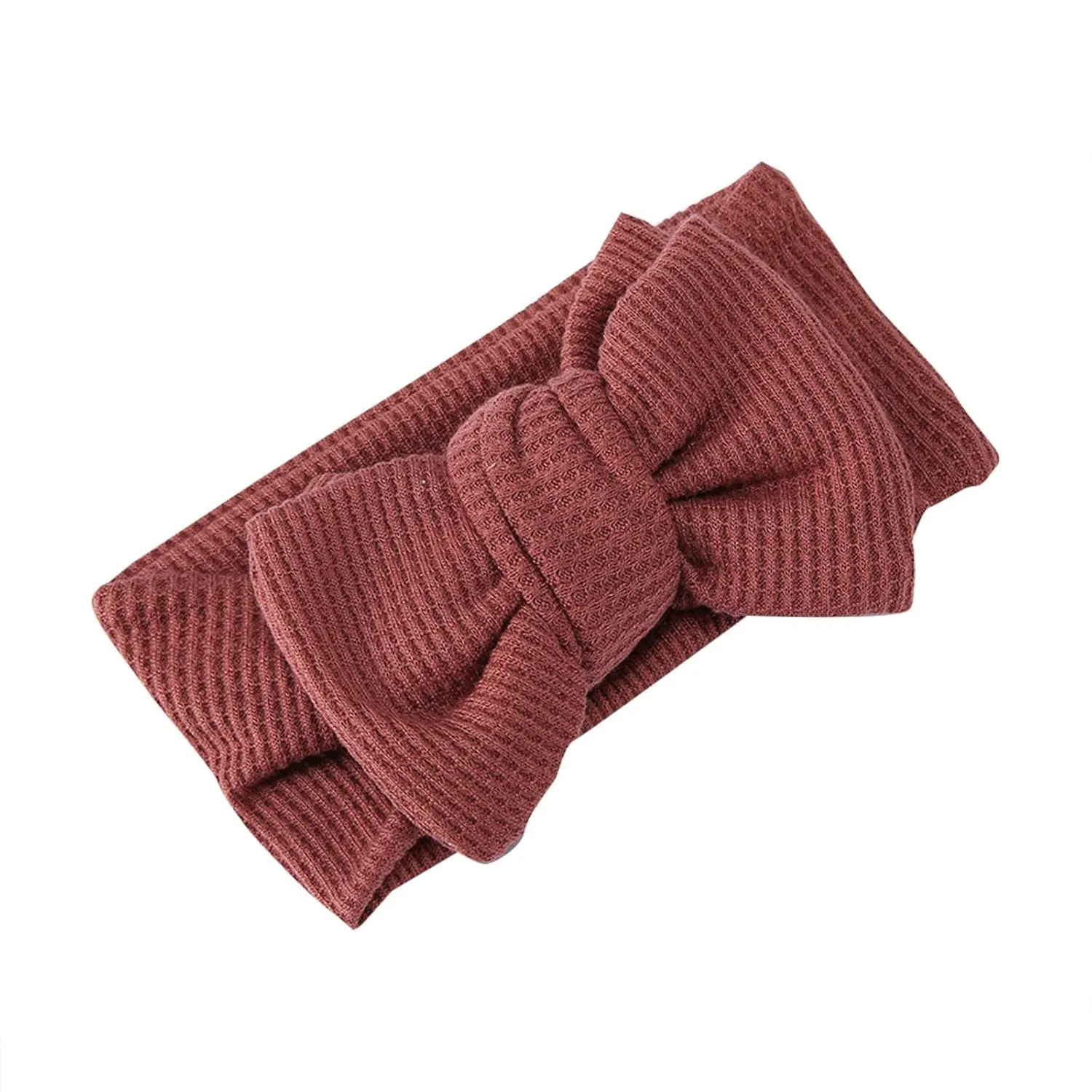 KAGAYD Girls Headbands For Hair Infants And Toddlers Oversized Bow Headband Children's Knitted Knotted Headband (E, One Size)