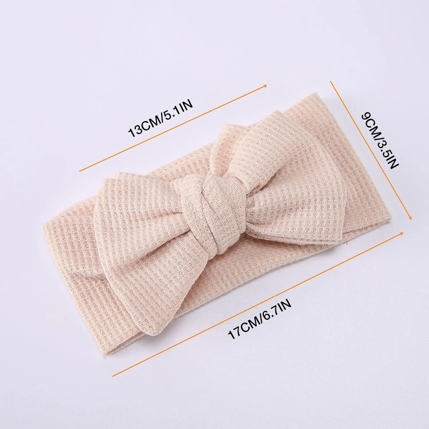 KAGAYD Girls Headbands For Hair Infants And Toddlers Oversized Bow Headband Children's Knitted Knotted Headband (E, One Size)
