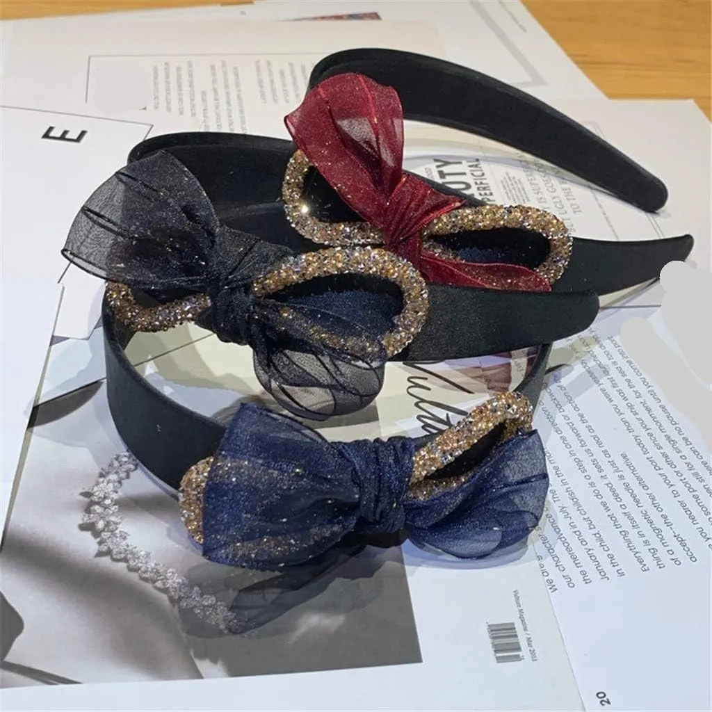 Knotted Headbands for Women - Cute Top Bow Knot Headbands for Women(Black)