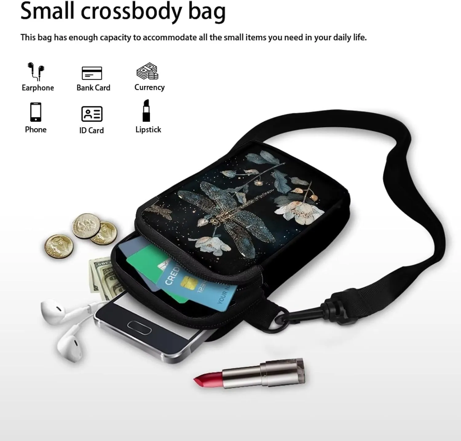 Kuiaobaty Crossbody Bags for Women Sling Bag Stylish Messenger Bag Soft Phone Purse
