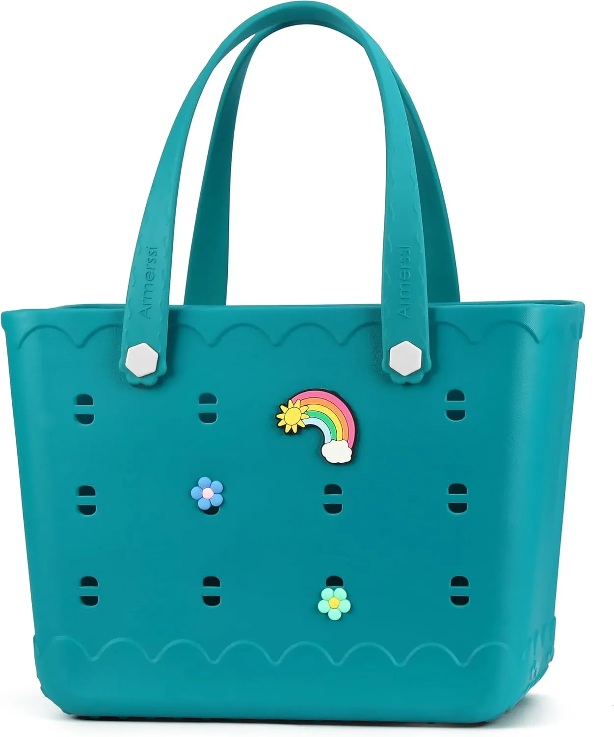 Large Rubber Beach Tote Bag | Durable Rubber Bag Waterproof Washable Versatile Modern Tote Bags