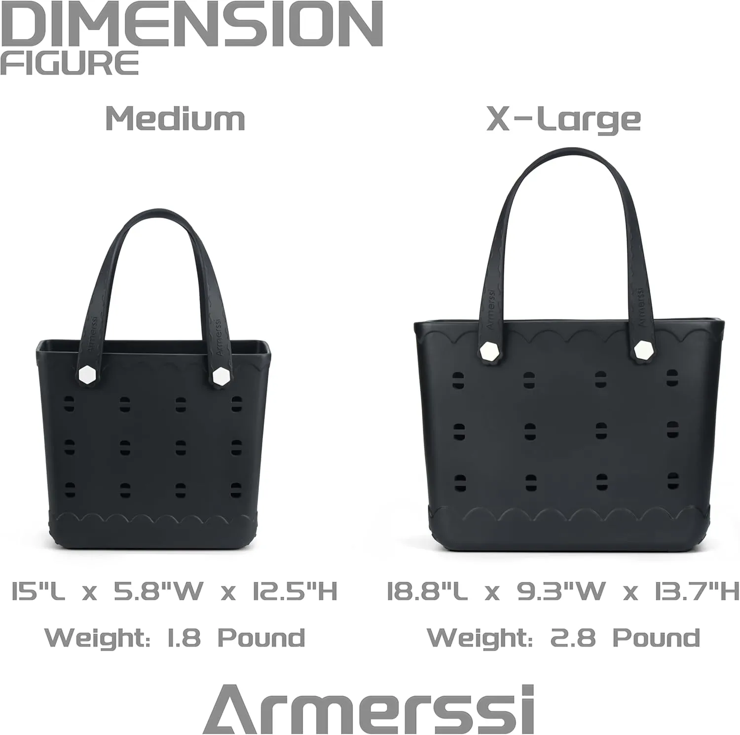 Large Rubber Beach Tote Bag | Durable Rubber Bag Waterproof Washable Versatile Modern Tote Bags