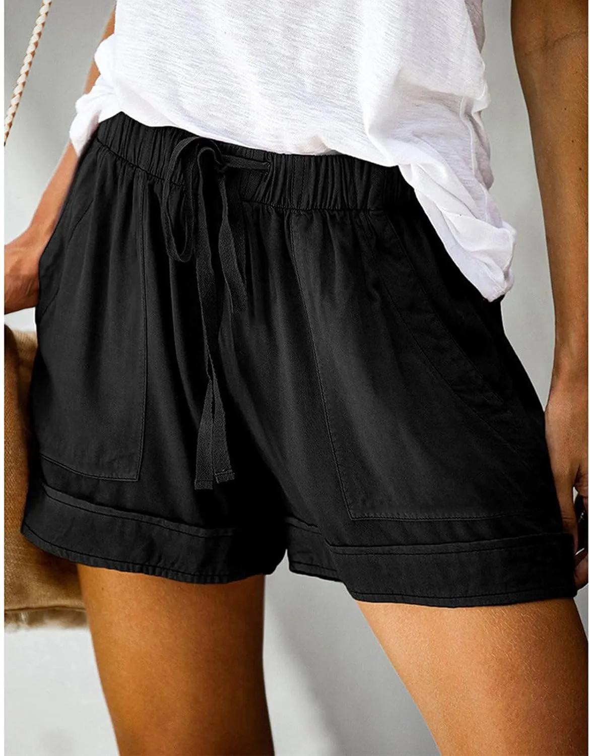 LCMTWX Swim Shorts Sports High-Waist Women's Casual Shorts Loose Pants Casual Fashion Pants Swim Shorts Gym Shorts Stretchy