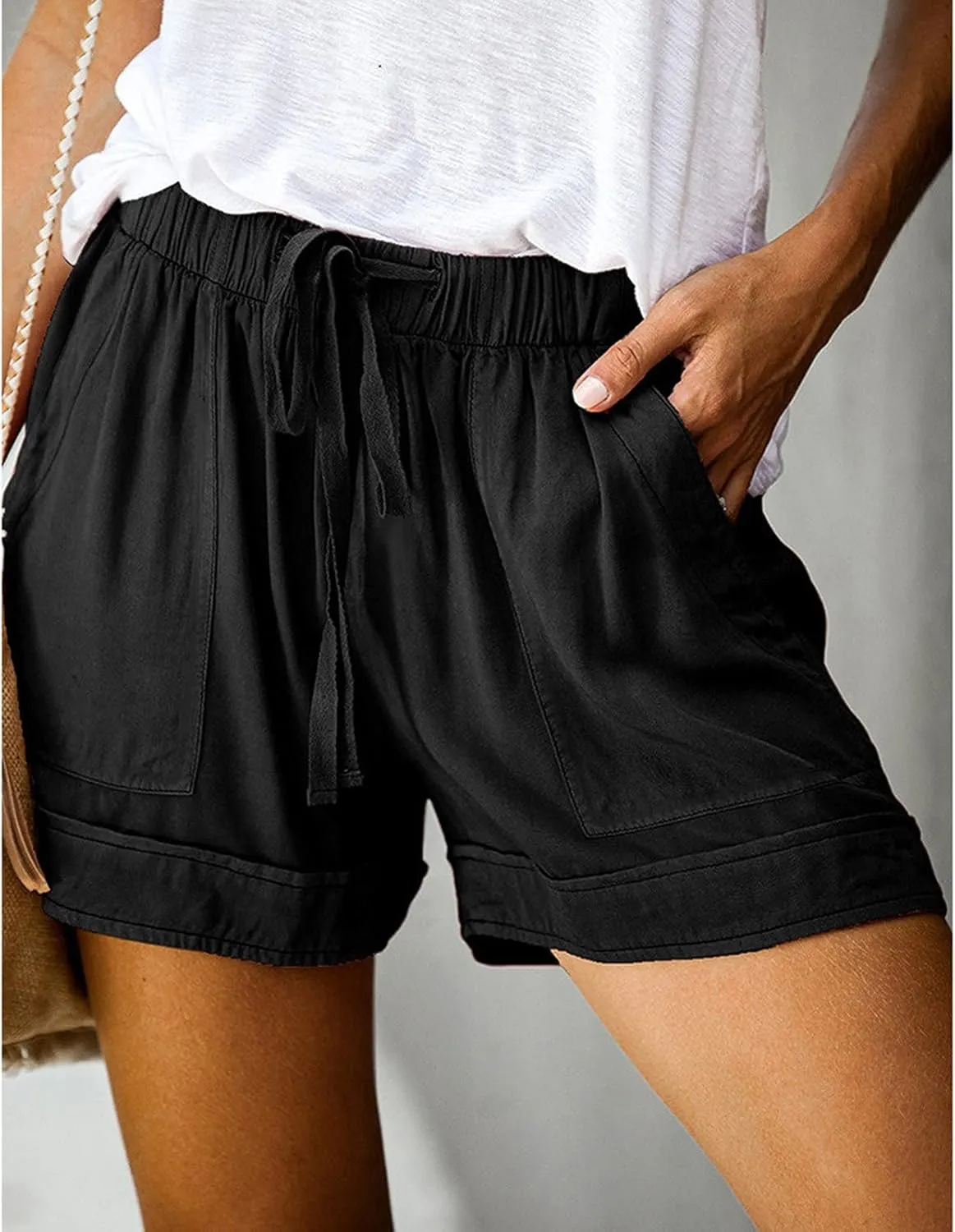 LCMTWX Swim Shorts Sports High-Waist Women's Casual Shorts Loose Pants Casual Fashion Pants Swim Shorts Gym Shorts Stretchy