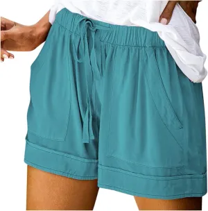 LCMTWX Swim Shorts Sports High-Waist Women's Casual Shorts Loose Pants Casual Fashion Pants Swim Shorts Gym Shorts Stretchy