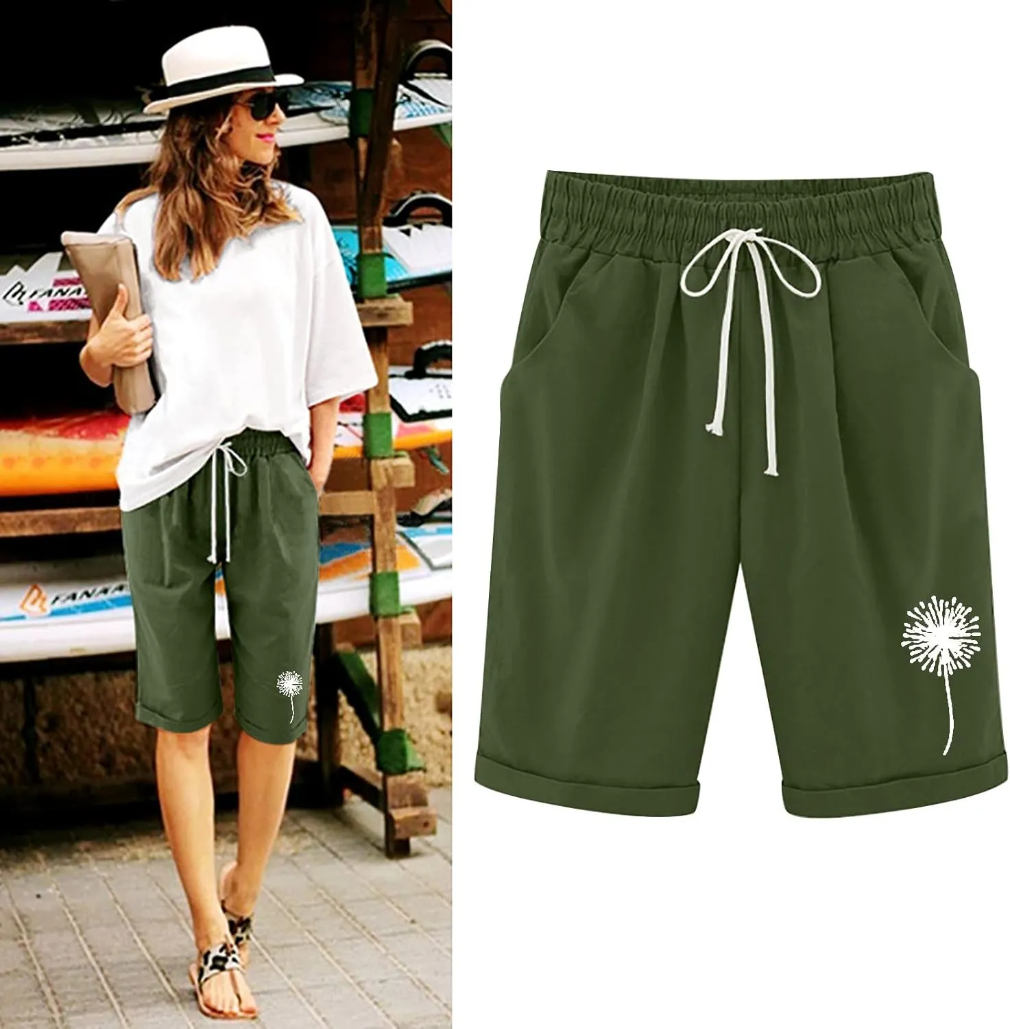 LCMTWX Yoga Shorts for Women High Waist Pants Straight Leg Sports Casual Loose Shorts Yoga Shorts for Women Swim Shorts