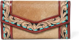 Leather Bag For Girls Luxurious Clutch for Parties & Weddings High End Purses Genuine Leather Purses For Women Brown-1, Size: 9 Inch Long