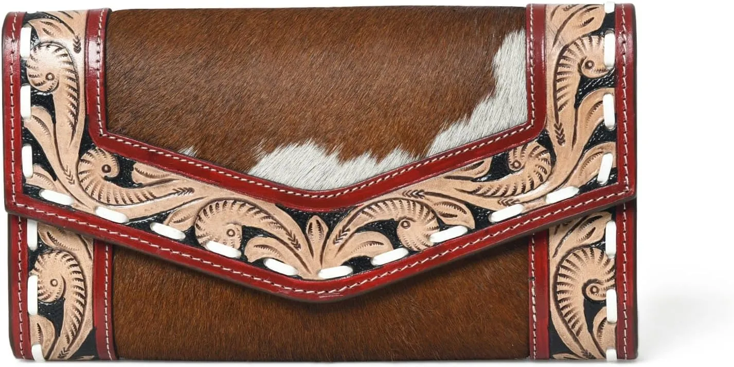 Leather Bag For Girls Luxurious Clutch for Parties & Weddings High End Purses Genuine Leather Purses For Women Brown, Size: 9 Inch Long