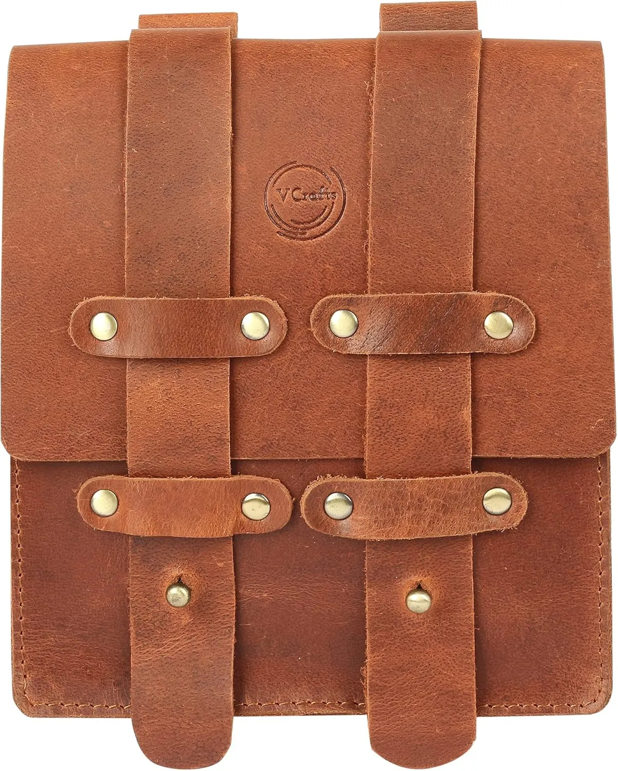 Leather Belt Pouch Fanny Pack with Belt Loop - Unisex Waist Bag for Men & Women - Practical for Weekend, Party & Festival - Brown, Small, Handmade