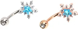 LIFKOME Classic Snowflake Belly Ring 2pcs Star Navel Piercing Jewelry for Women Fashion Body Jewelry Material