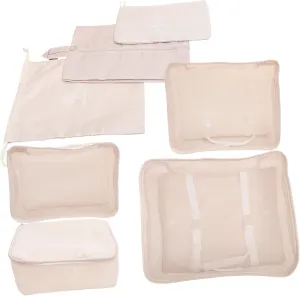 LIFKOME Travel Essentials Bag Organizer Set 7pcs Packing Cubes for Suitcases Sturdy Versatile for Business Hiking Camping and Daily Use