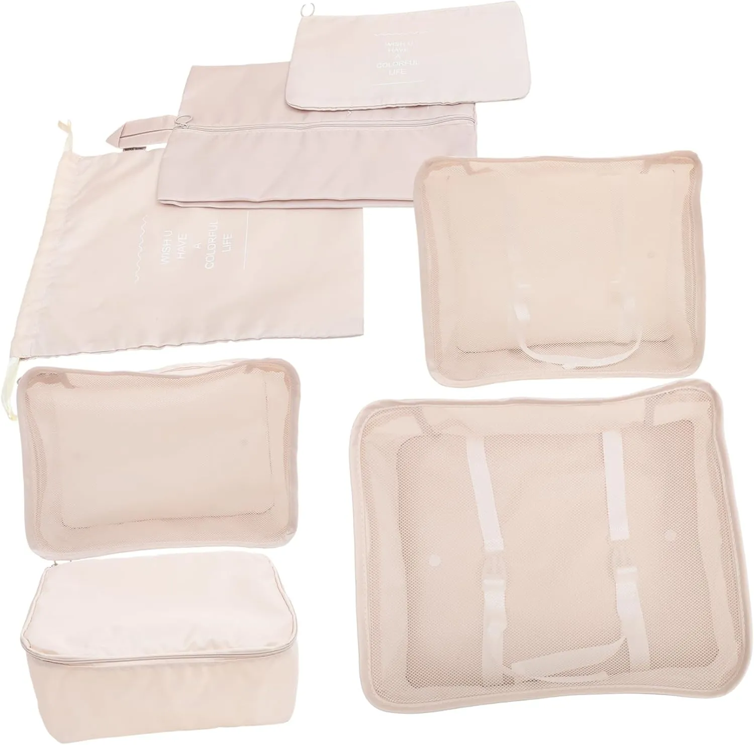 LIFKOME Travel Essentials Bag Organizer Set 7pcs Packing Cubes for Suitcases Sturdy Versatile for Business Hiking Camping and Daily Use