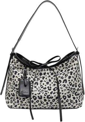 LYLSLFC Leopard Print Bag PU Leather Wristlet Clutch Leopard Print Purse Evening Clutch Shoulder Bag For Women.