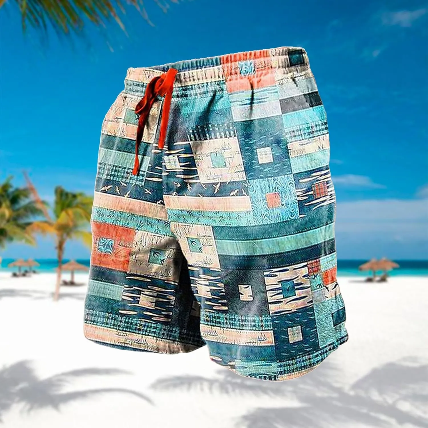 Men Beach Shorts Work Shorts Fashion Slim Five Minute Pants Beach Shorts Men's Cotton Blend Shorts Short for Mens