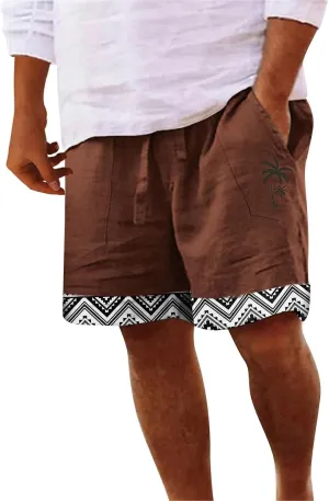 Mens 4XL Linen Summer Beach Shorts Beach Shorts Casual Cotton Linen Shorts Mens 4XL Linen Summer Beach Shorts Mens