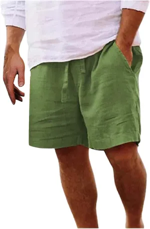 Mens 4XL Linen Summer Beach Shorts Beach Shorts Casual Cotton Linen Shorts Mens 4XL Linen Summer Beach Shorts Mens