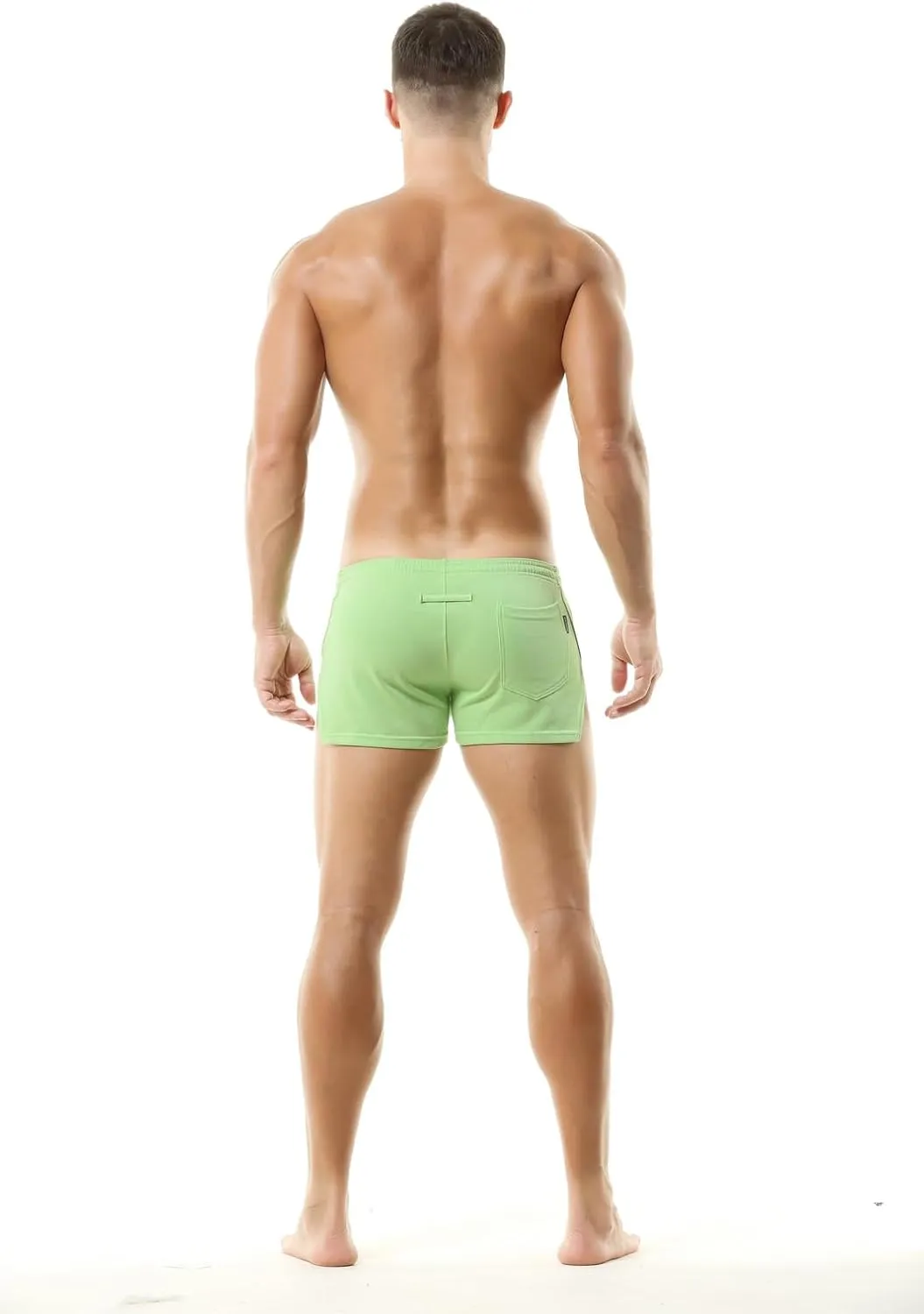 Men's Boxer Shorts Cotton Lounge Shorts Split Side Casual Activewear Solid Workout Shorts with Pockets