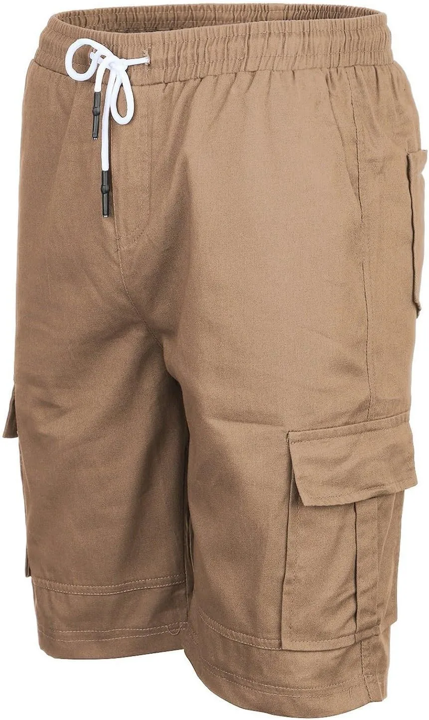 Mens Casual Cargo Shorts - 2025 Drawstring Stretch Summer Beach Shorts Chino Shorts Outdoor Hiking Shorts with 6 Pockets