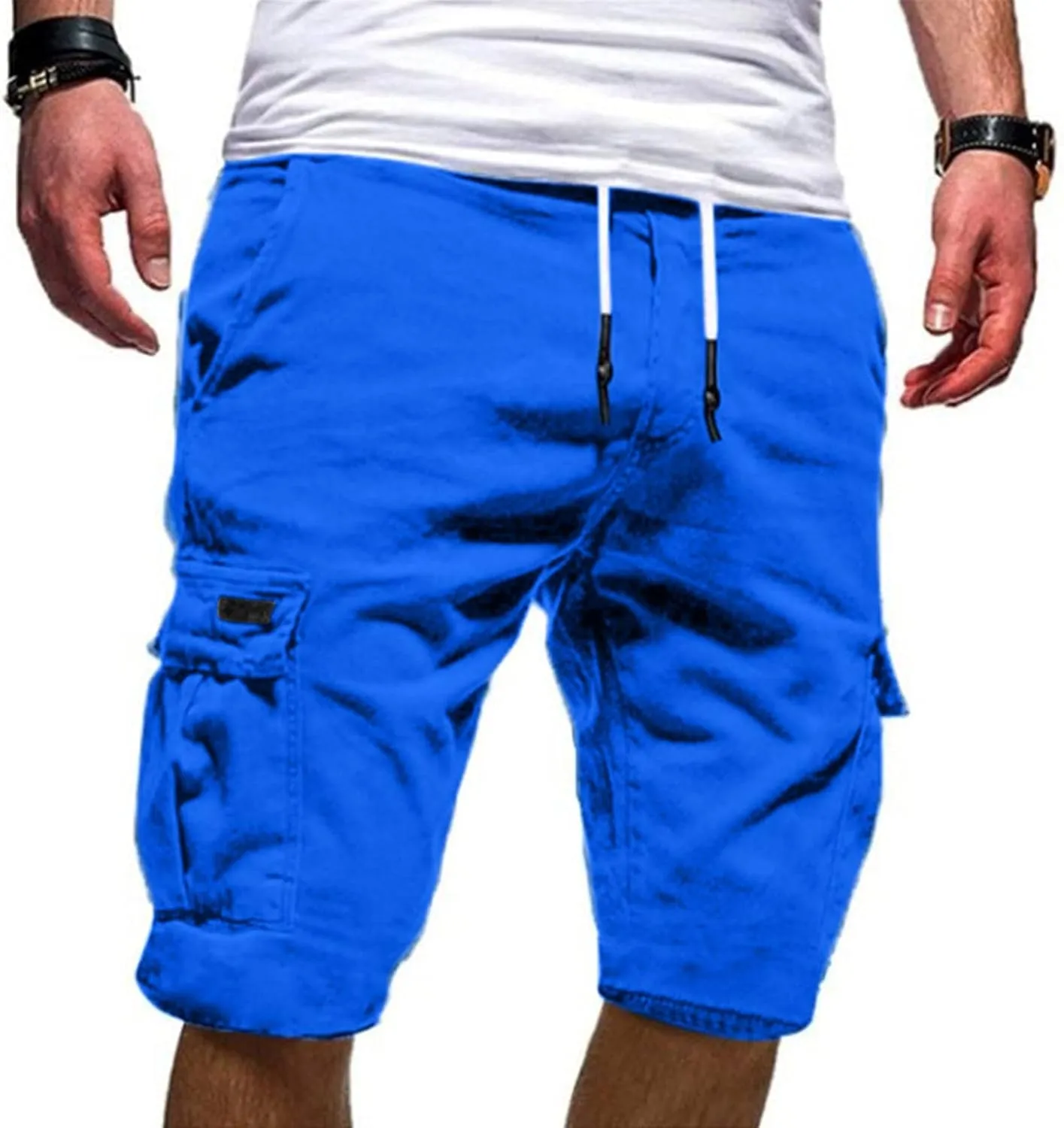 Men's Casual Cargo Shorts Classic Fit Athletic Shorts Cotton Cargo Shorts for Men Summer Beach Shorts with 4 Pockets