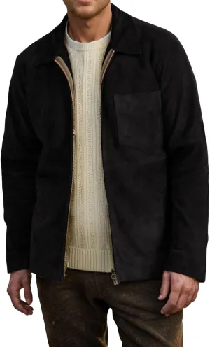 Men's Lightweight Jackets Vintage Faux Suede Bomber Coats Full Zip Up Stand Collar Light Fall Casual Windbreaker