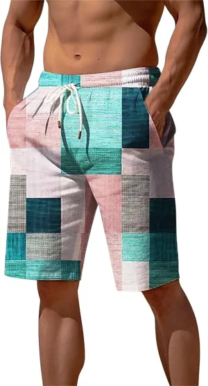 Mens Shorts Casual Work Shorts Fashion Slim Five Minute Pants Beach Shorts Men's Cotton Blend Shorts Mens Chino Gym