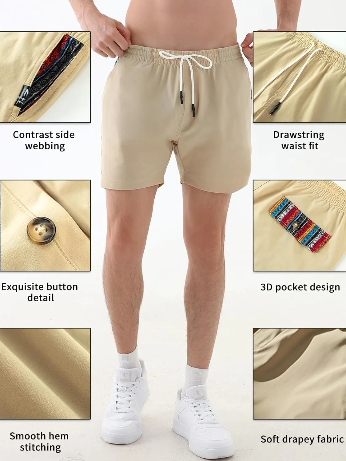 Men's Shorts ??Comfortable Casual Shorts for Men | Breathable Beach Shorts | Perfect for Sports & Gym Wear