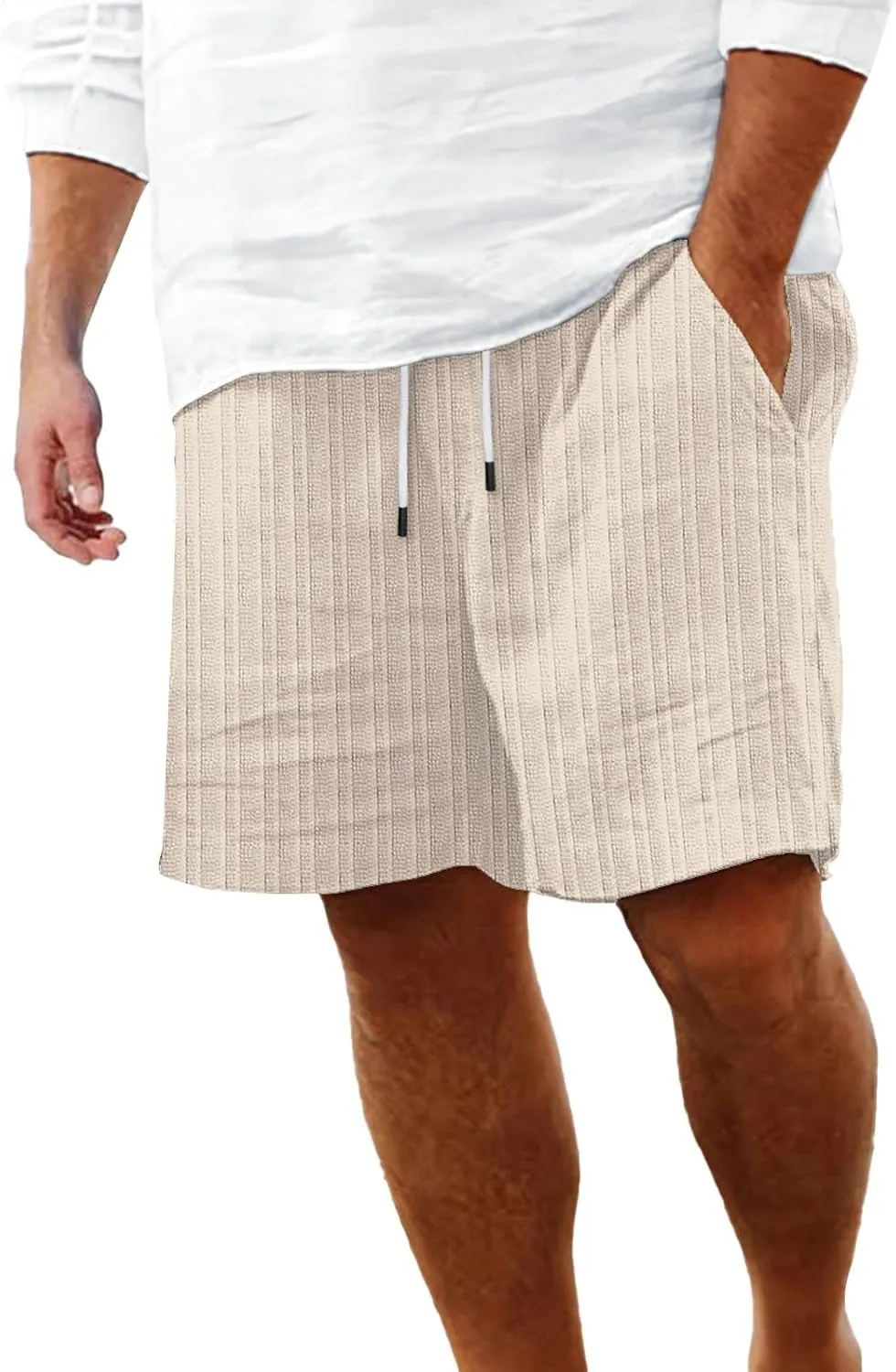 Mens Shorts Shorts Men's Solid Cotton Summer Fashionable Men's Pants Mens Clothes Mens 5 Inch Mesh Shorts Men Shorts