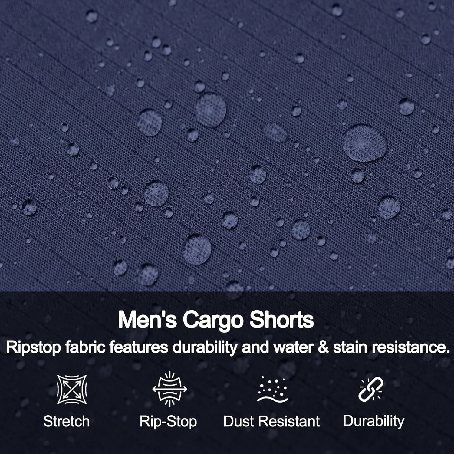Men's Stretch Cargo Shorts Lightweight Water Resistant Hiking Shorts Tactical Work Shorts with Multi Pockets