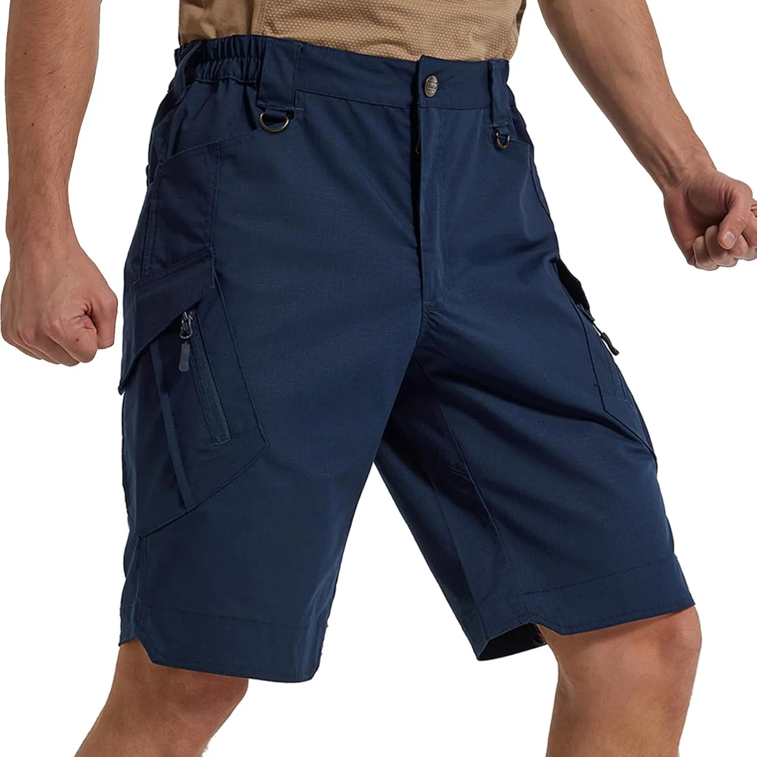 Men's Stretch Cargo Shorts Lightweight Water Resistant Hiking Shorts Tactical Work Shorts with Multi Pockets