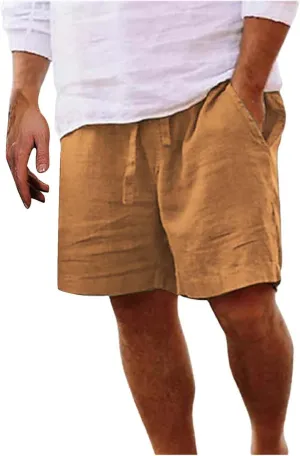 Mens Summer Shorts Men's Sports Shorts Beach Shorts Casual Cotton Linen Shorts Chores Para Men's Casual Mens