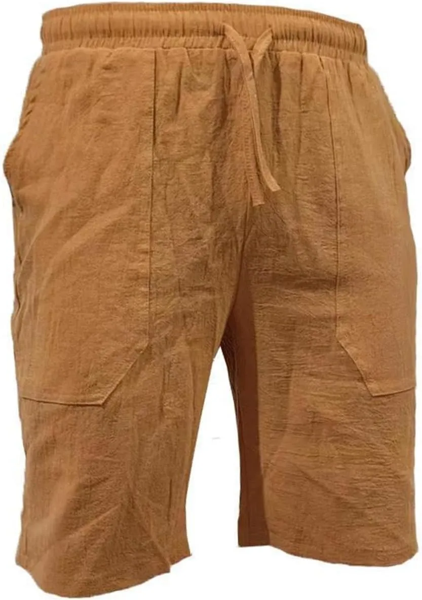 Mens Summer Shorts Men's Sports Shorts Beach Shorts Casual Cotton Linen Shorts Chores Para Men's Casual Mens