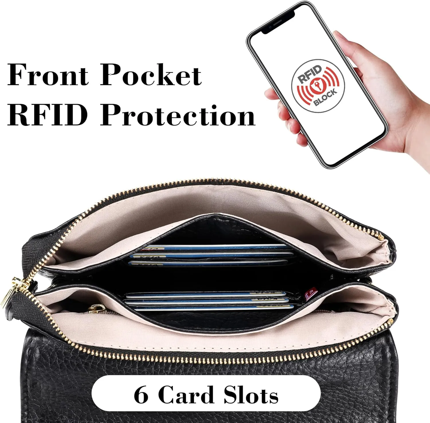 MINICAT Roomy Pockets Small Crossbody Bags Cell Phone Sling Bag Wallet Purses for Women