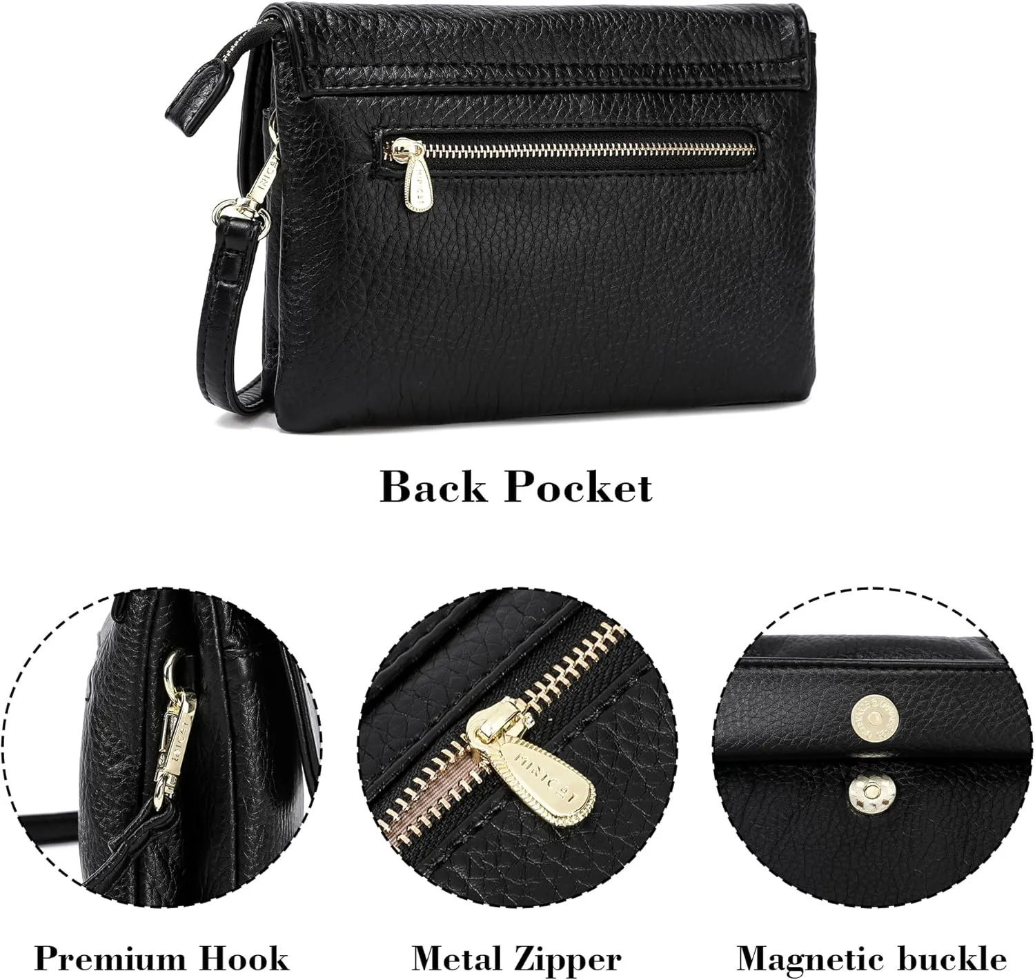MINICAT Roomy Pockets Small Crossbody Bags Cell Phone Sling Bag Wallet Purses for Women