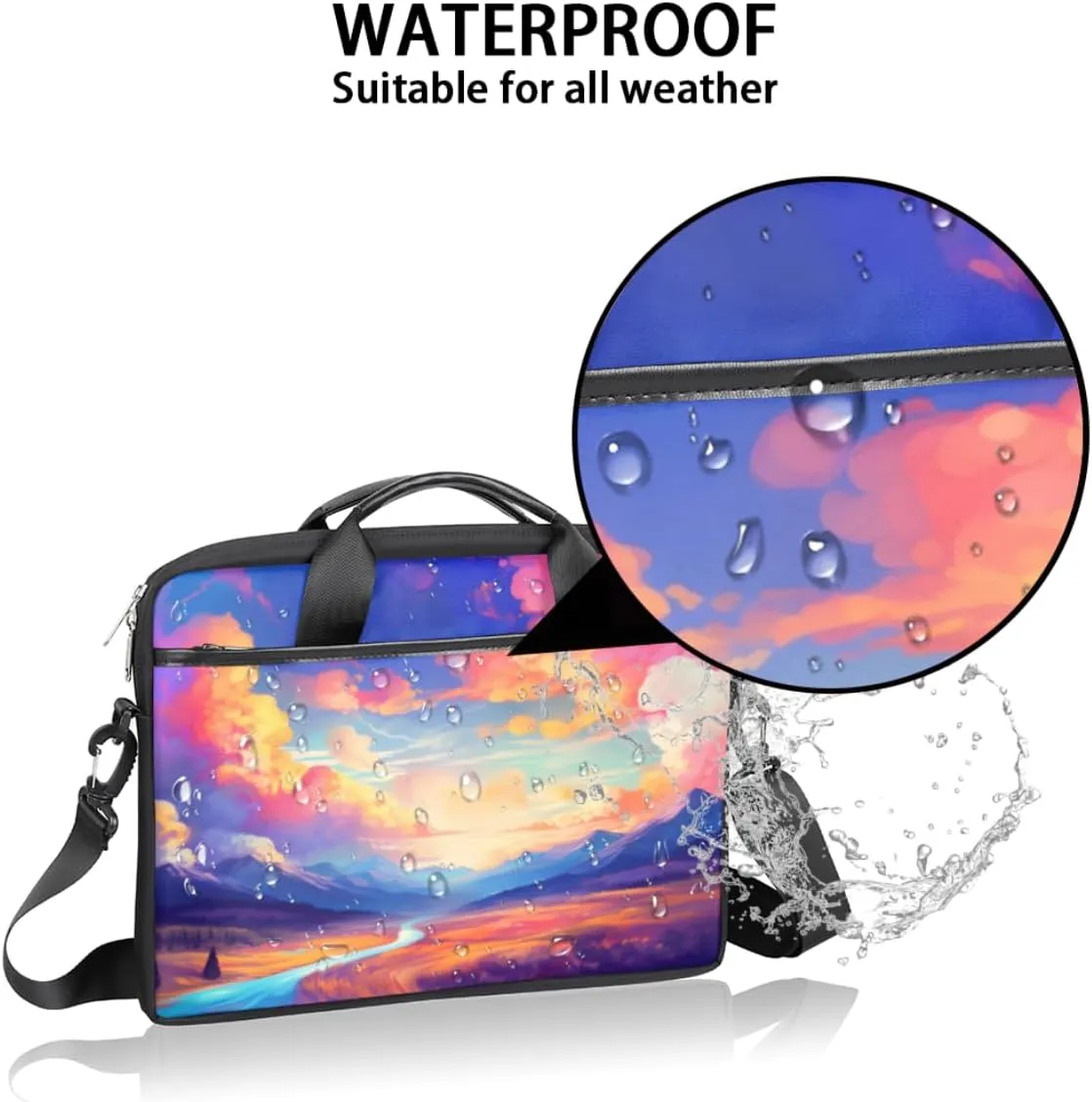 Modern Desert Laptop Shoulder Bag for Tablet Computer Notebook Sleeve Messenger Carrying Case Briefcase Tote