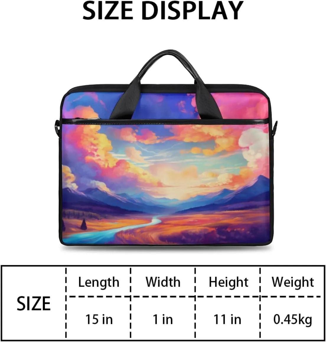 Modern Desert Laptop Shoulder Bag for Tablet Computer Notebook Sleeve Messenger Carrying Case Briefcase Tote