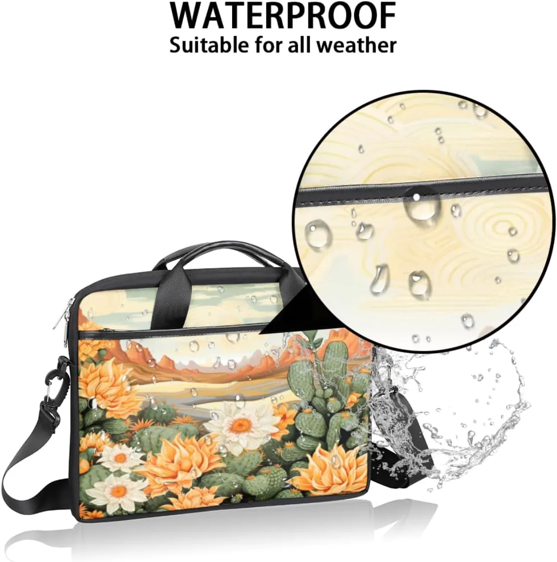 Modern Desert Laptop Shoulder Bag for Tablet Computer Notebook Sleeve Messenger Carrying Case Briefcase Tote