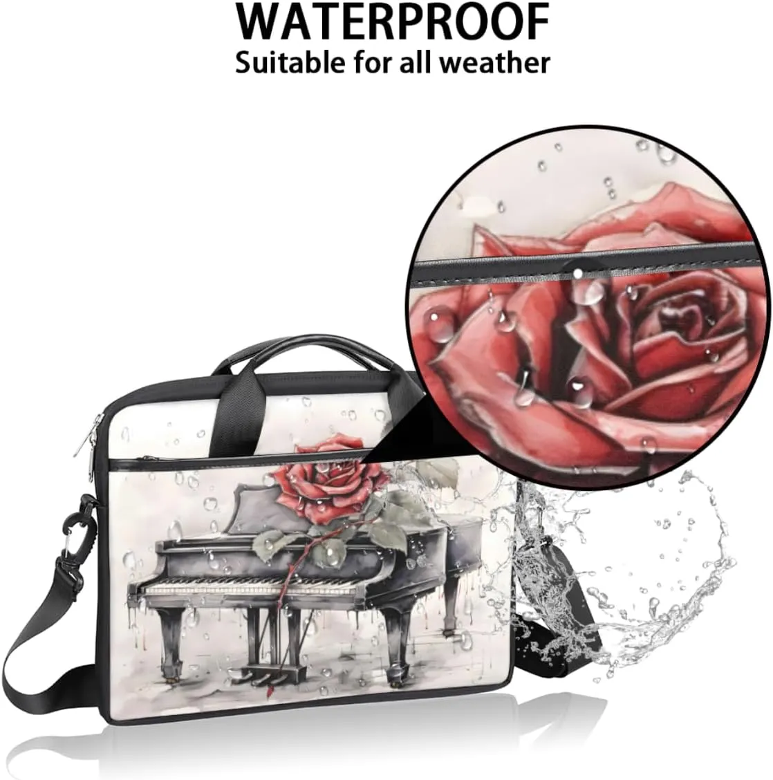 Modern Geometric Laptop Shoulder Bag for Tablet Computer Notebook Sleeve Messenger Carrying Case Briefcase Tote