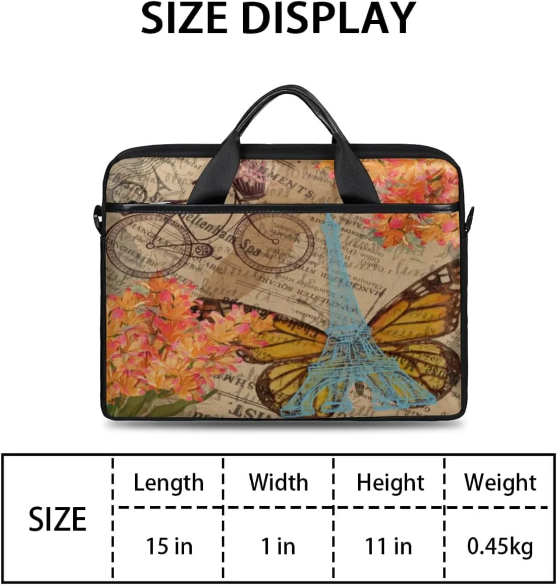 Modern Geometric Laptop Shoulder Bag for Tablet Computer Notebook Sleeve Messenger Carrying Case Briefcase Tote