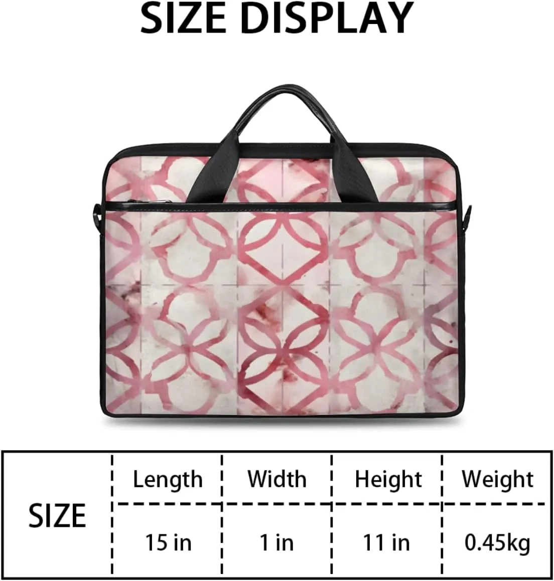 Modern Geometric Laptop Shoulder Bag for Tablet Computer Notebook Sleeve Messenger Carrying Case Briefcase Tote