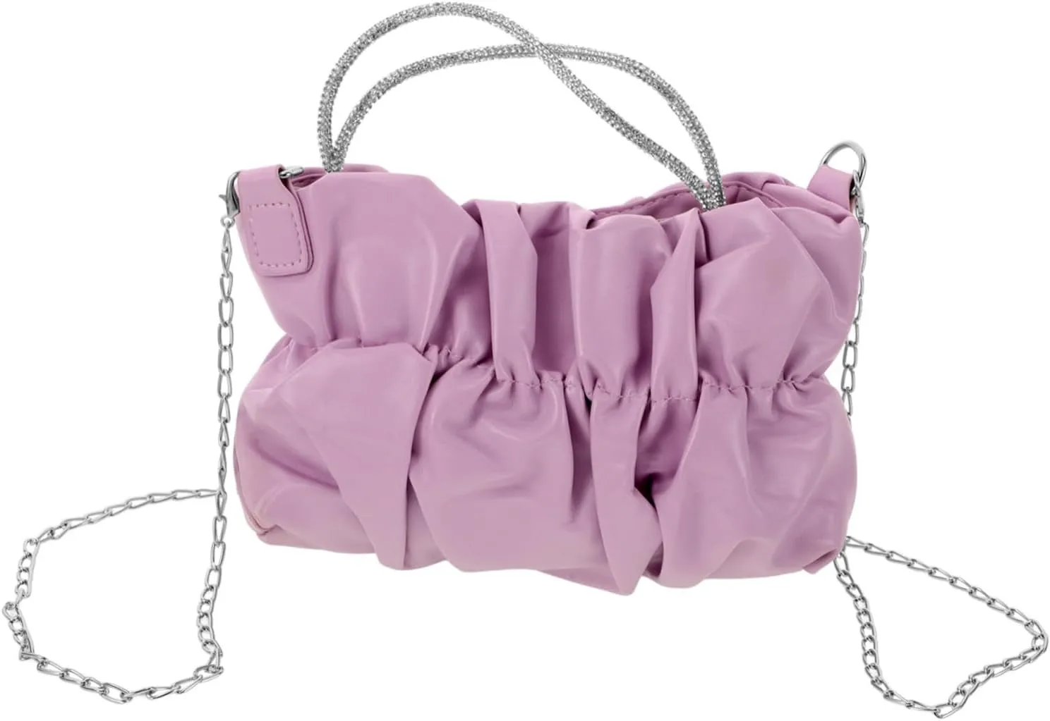 Modern Pleated Aesthetic Clutch Bag Women's Cocktail Bag Shoulder Handbag Chain Evening Purse for Party