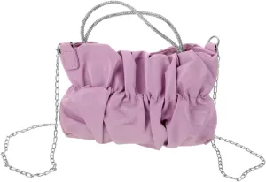 Modern Pleated Aesthetic Clutch Bag Women's Cocktail Bag Shoulder Handbag Chain Evening Purse for Party