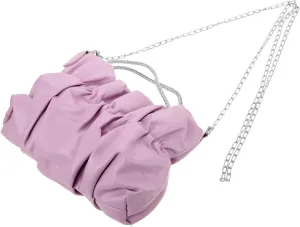Modern Women's Handbag Soft Pleated Shoulder Crossbody Bag Chain Evening Purse for Party