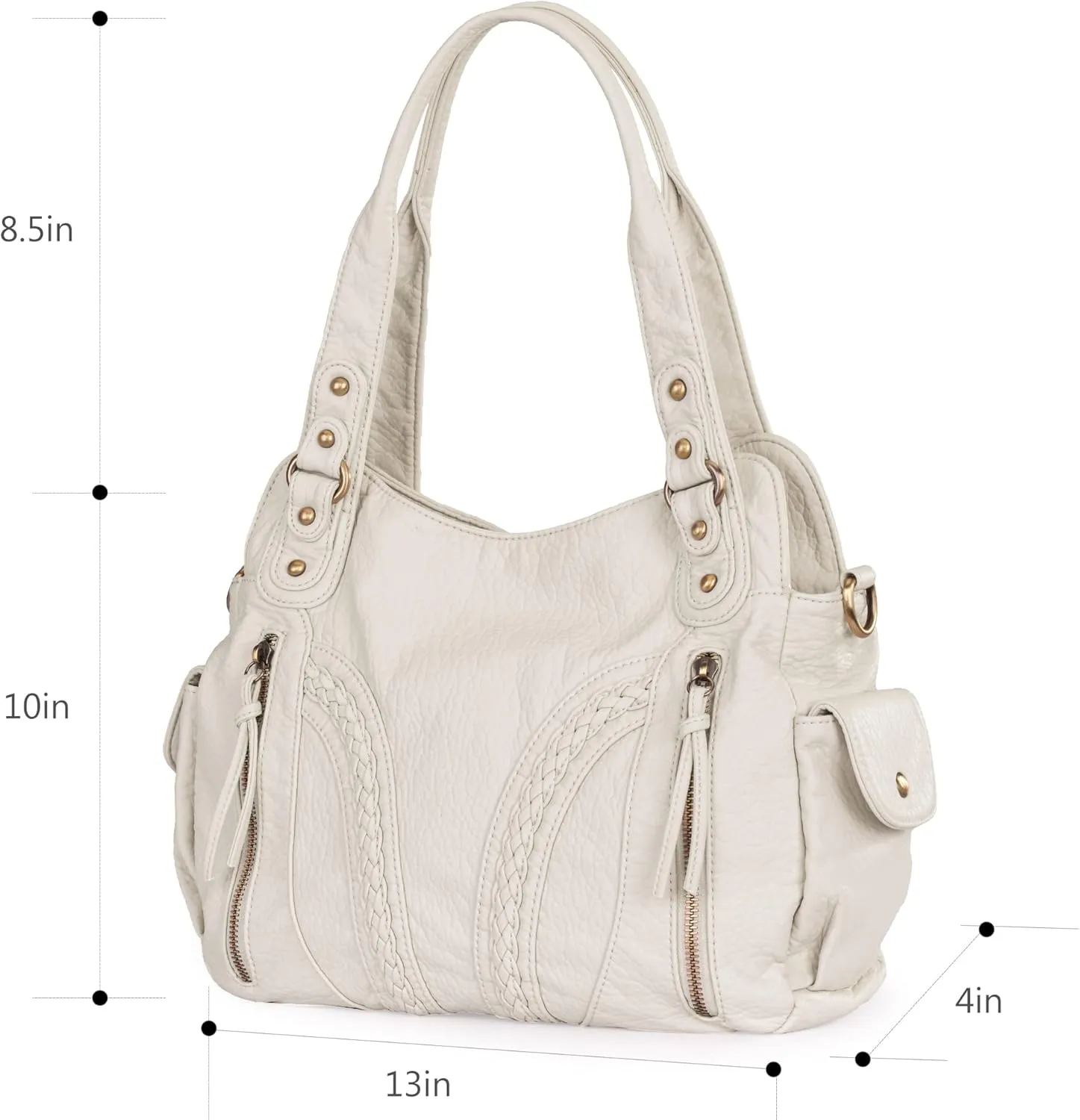 Montana West Washed Leather Hobo Bags for Women Roomy Handbags with Crossbody Strap