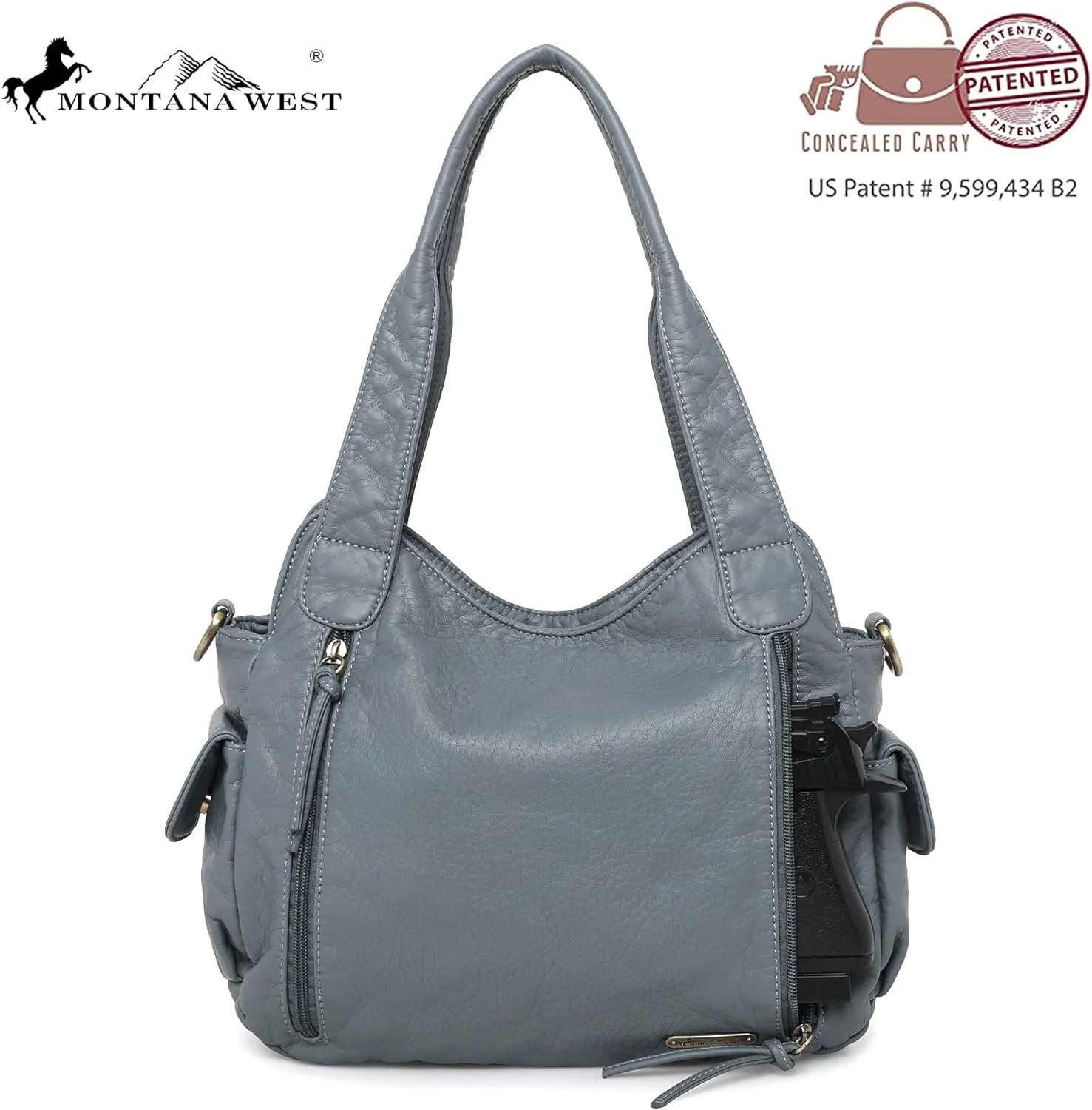 Montana West Washed Leather Hobo Bags for Women Roomy Handbags with Crossbody Strap