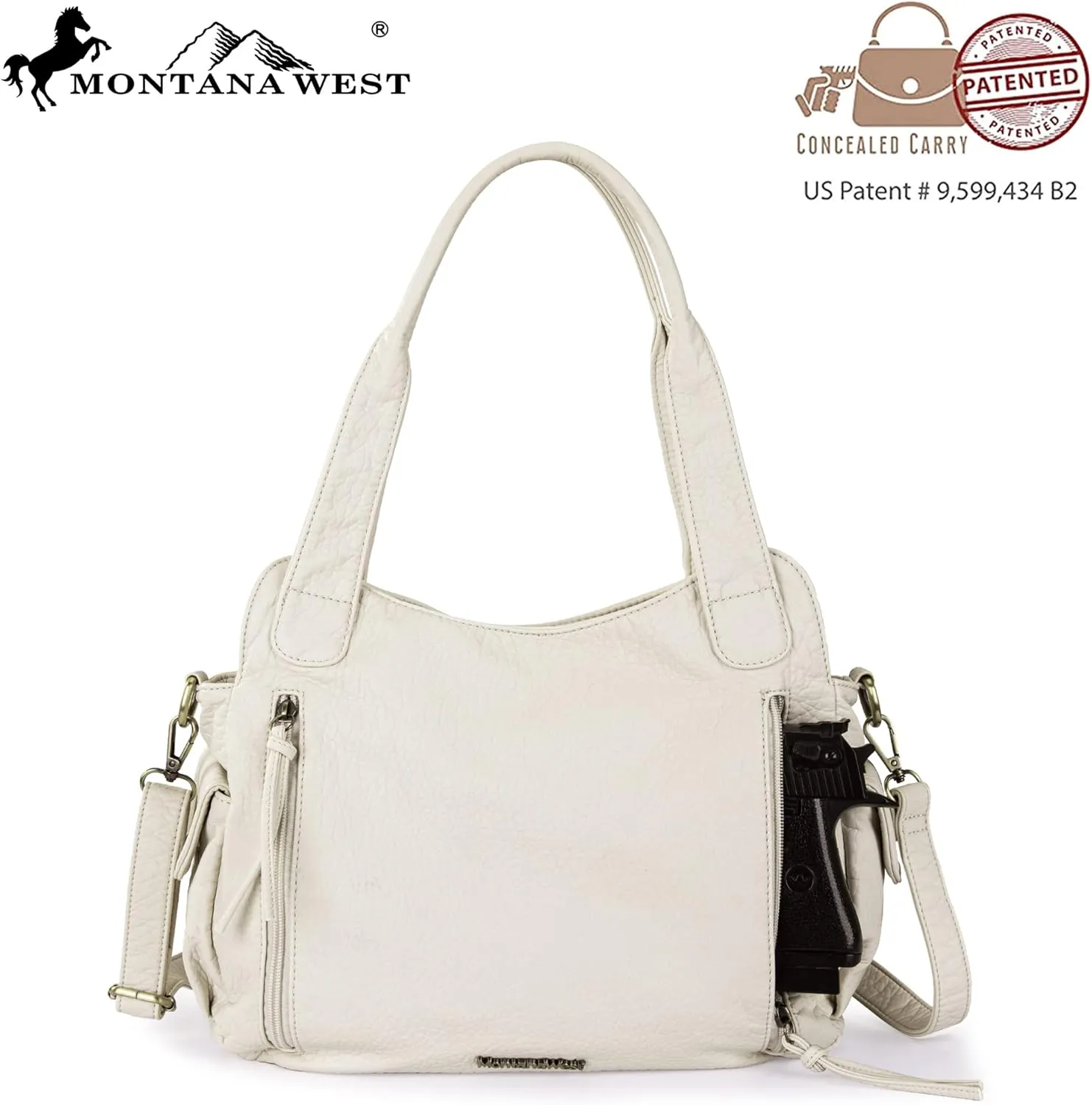 Montana West Washed Leather Hobo Bags for Women Roomy Handbags with Crossbody Strap