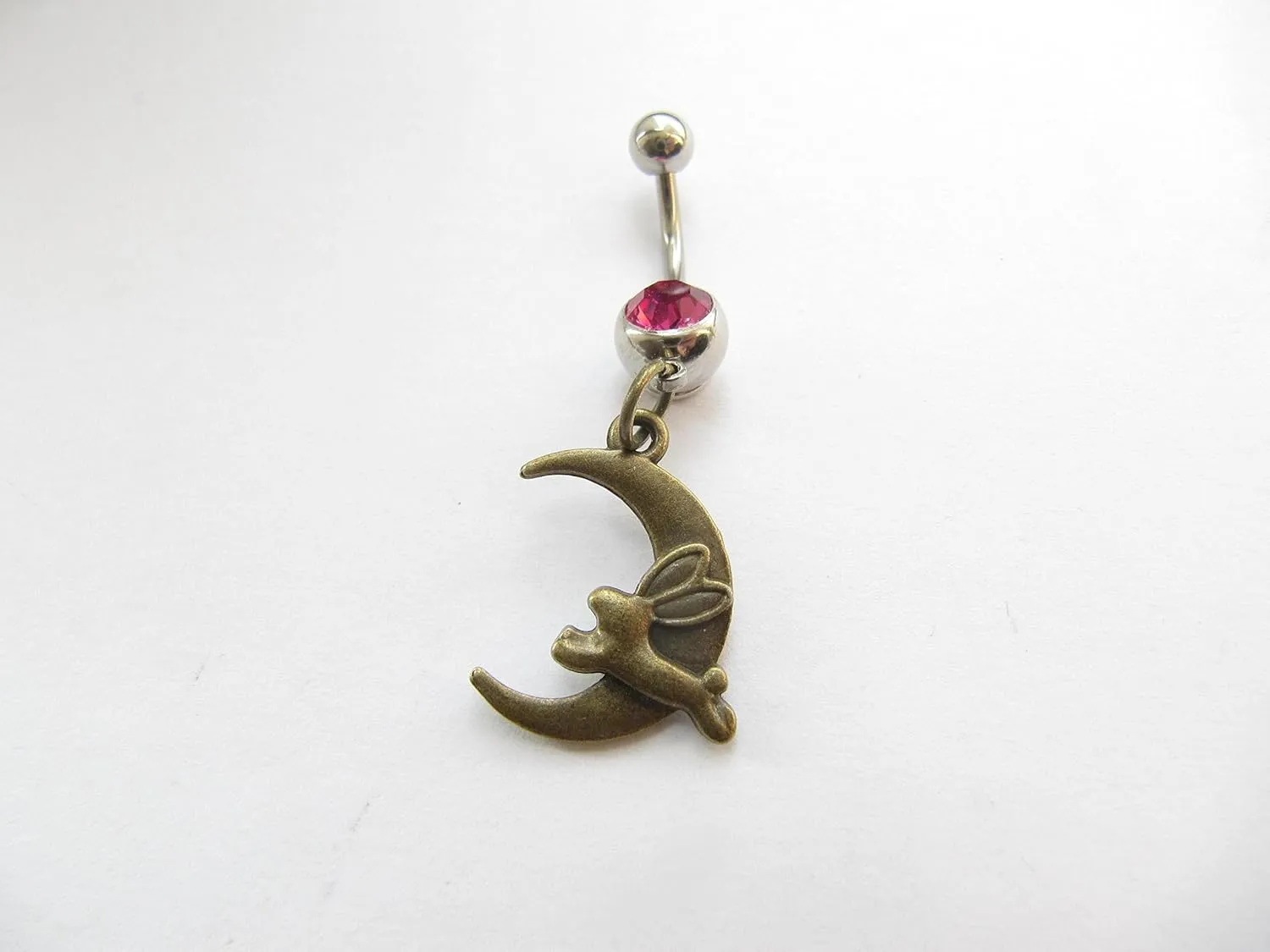 Moon and Sun Belly Button Ring, Navel Ring, Belly Button Jewelry, Body Jewelry, Celestial Belly Ring