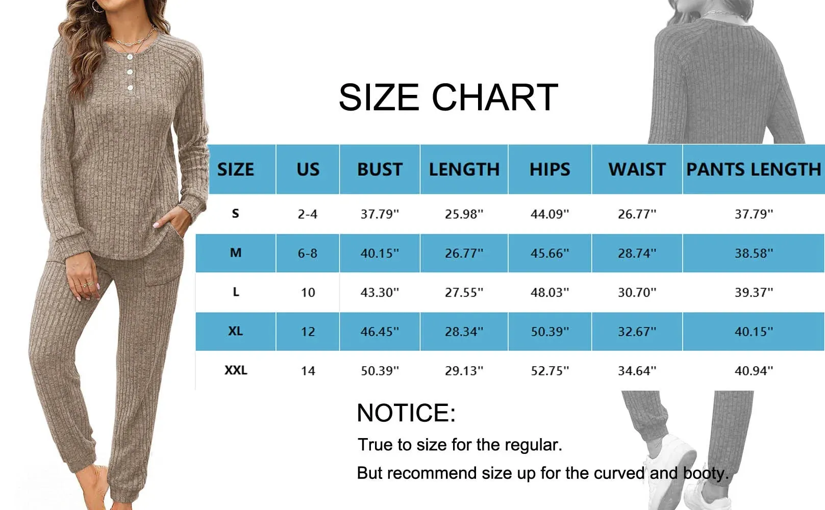 MOSHU Two Piece Womens Pajama Sets Button Down Shirts and Drawstring Pants with Pockets Solid Lounge Sets for Women
