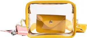 Multi Pocket Shoulder Bags for Woman Lightweight Quilted Fabric Handbags for Women Cute Purse for Women Trendy(Yellow)